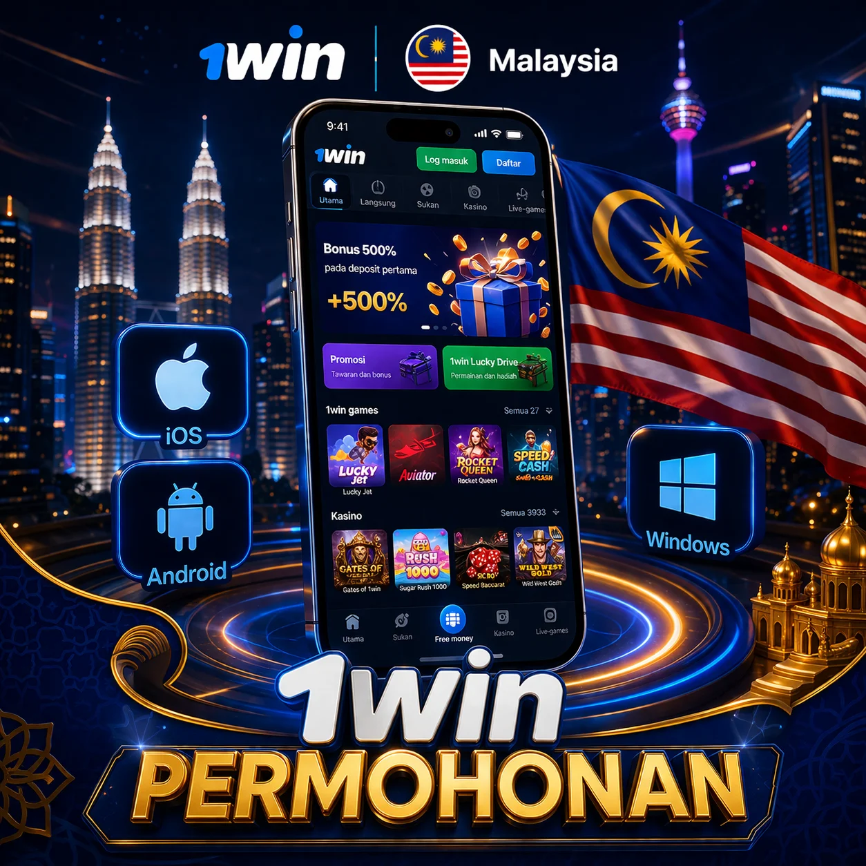aplikasi 1win untuk android dan ios